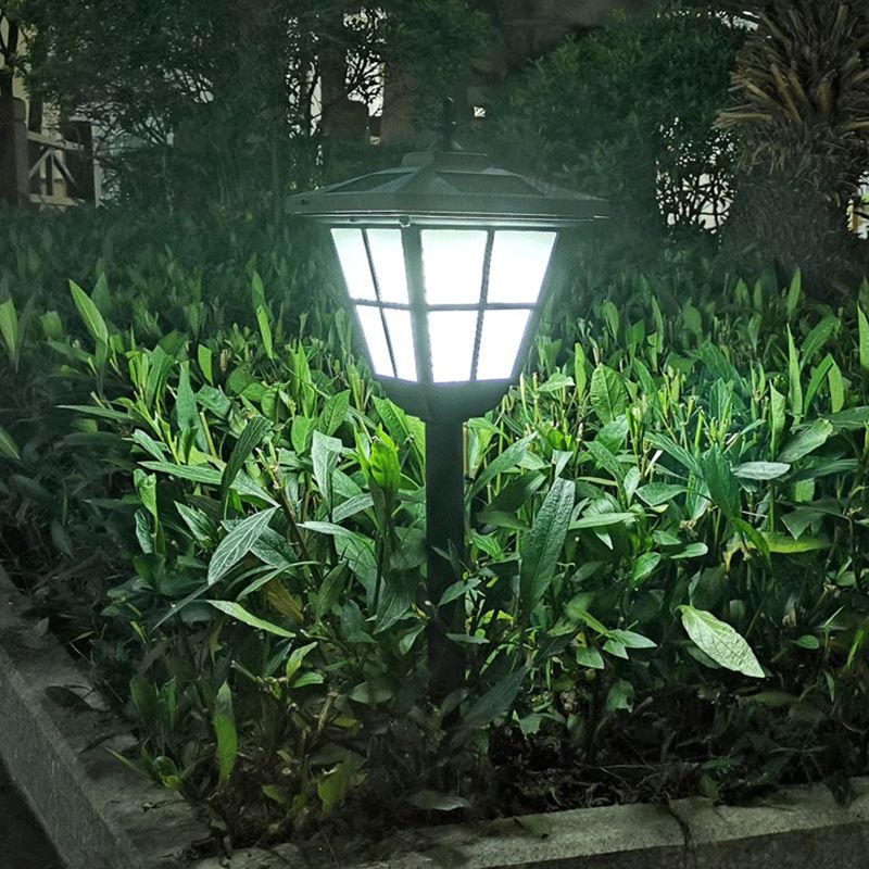 Ray Modern Lantern Shaped Metal Solar Outdoor Bollard Light - Lamp Outdoor