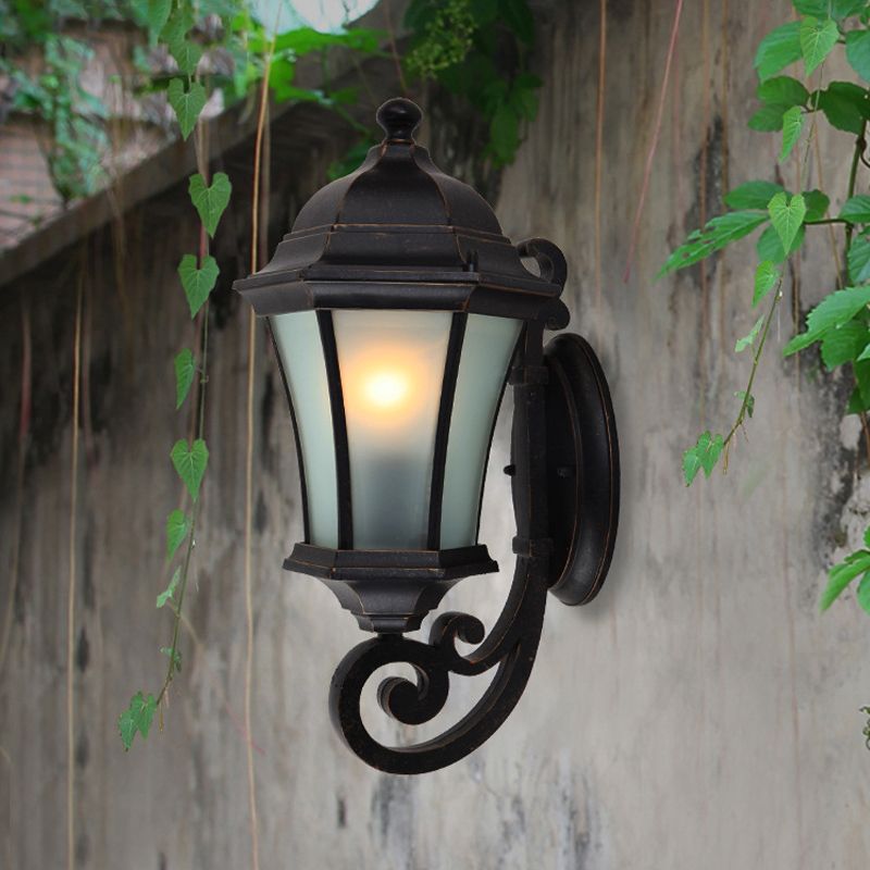 RayVintage Lantern Metal Glass Outdoor Wall Lamp - Lamp Outdoor