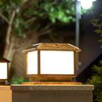 Ray Vintage Rectangle Metal Outdoor Solar Lamps Bronze - Letslighting