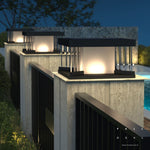 Ray LED Rectangular Metal Wall Lamp Post - Lamp Outdoor