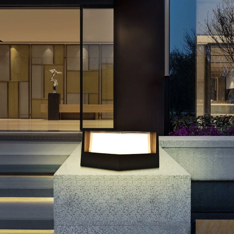 Ray Modern Cube Cylinder Metal Lamp Outdoor - Letslighting