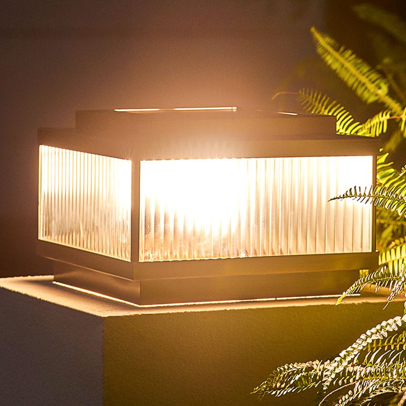 Ray Modern Rectangular Metal Outdoor Floor Lamp - Letslighting