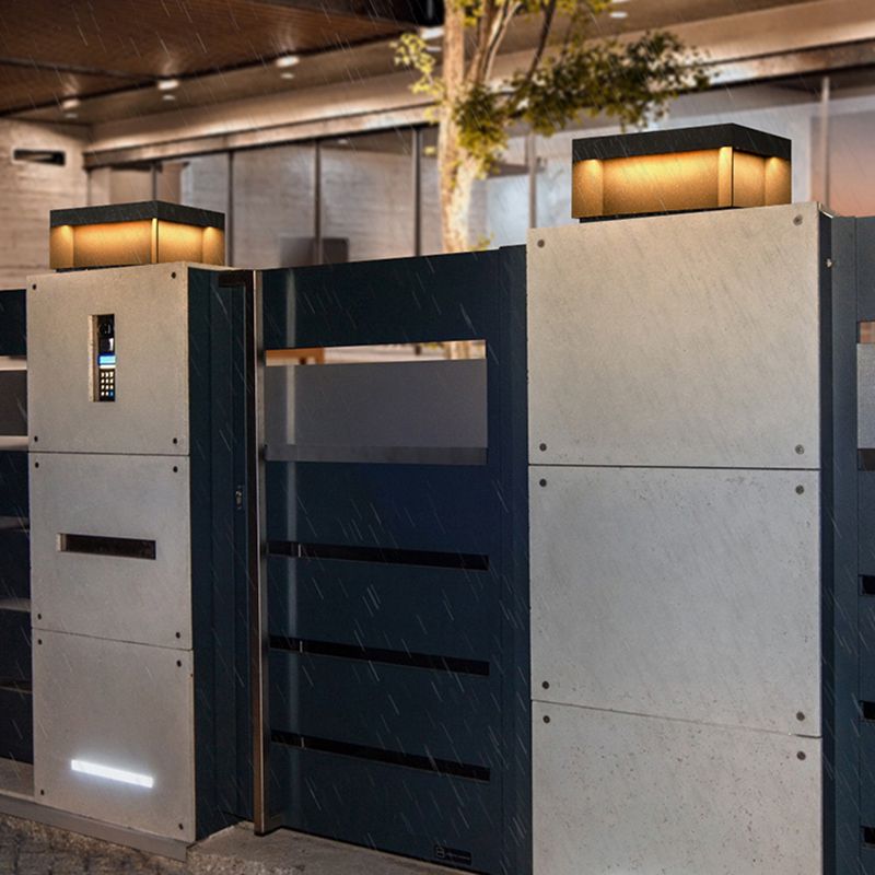 Ray Outdoor Post Lamps Modern Square Solar - Lamp Outdoor