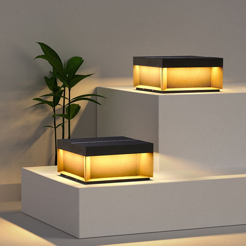 Ray Outdoor Post Lamps Modern Square Solar - Lamp Outdoor