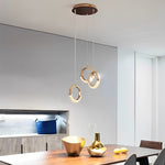 Ring Shaped LED Electroplated Metal Modern Pendant Light Hanging Lamp - Lamp Outdoor
