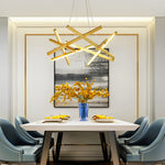 Amber Modern LED Metal Sputnik Chandelier - Lamp Outdoor