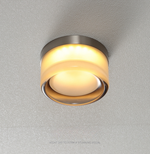 Valentina Modern Mini Drum Metal/Acrylic Outdoor Wall Lamp, Transparent - Letslighting
