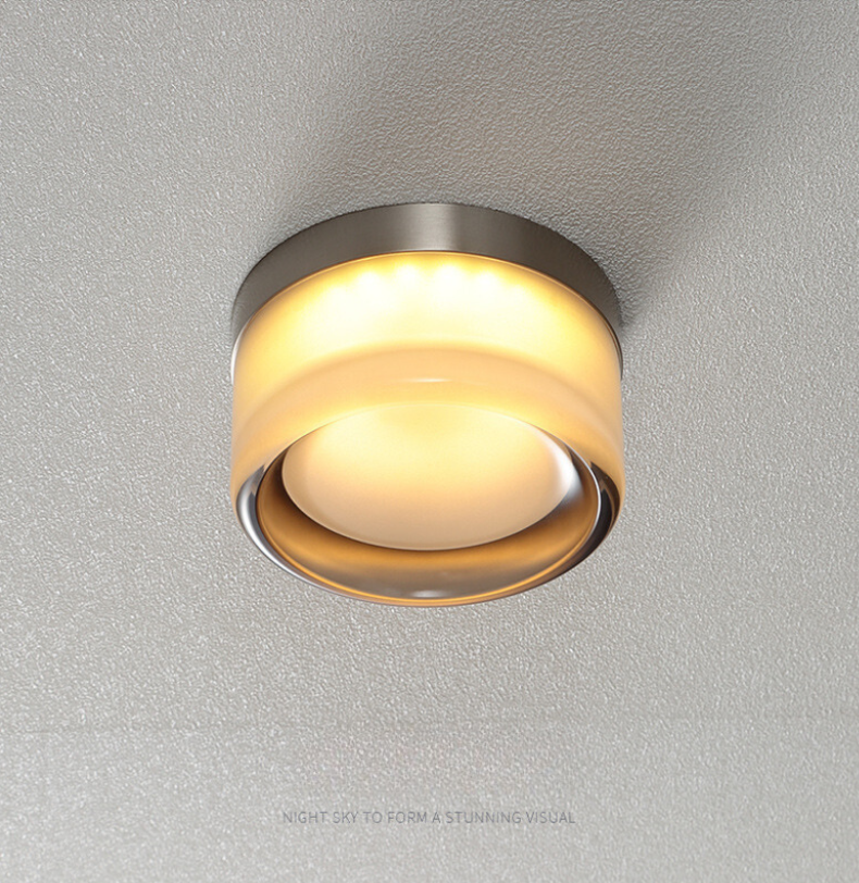 Valentina Modern Mini Drum Metal/Acrylic Outdoor Wall Lamp, Transparent - Letslighting