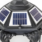 14.6 - /17.7 - inch H Black/Bronze Solar LED Outdoor Pier - Mount Post Light