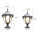 14.6 - /17.7 - inch H Black/Bronze Solar LED Outdoor Pier - Mount Post Light