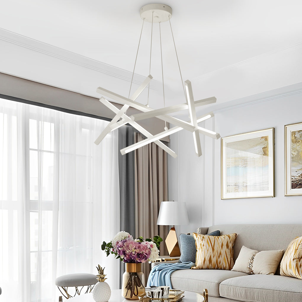 Amber Modern LED Metal Sputnik Chandelier - Lamp Outdoor