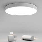16'' Round Dimmable Modern Flush Mount Lighting with Remote - Lamp Outdoor