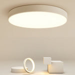 16'' Round Dimmable Modern Flush Mount Lighting with Remote - Lamp Outdoor