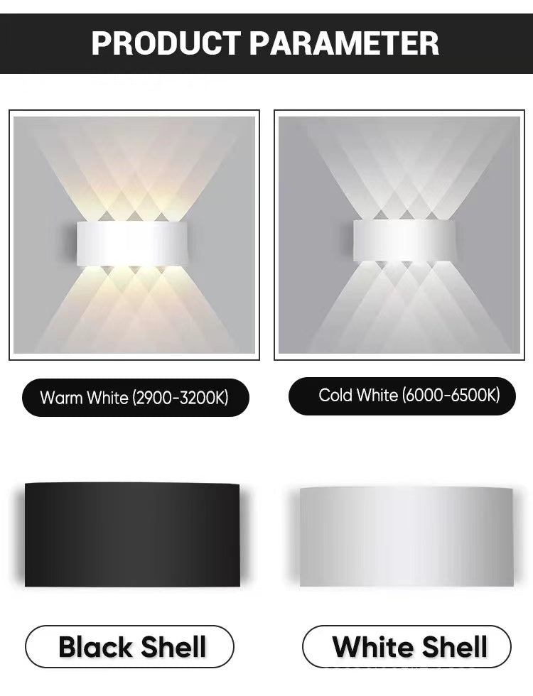 Ray Modern Rectangular Metal Outdoor Wall Lamp Water-Wave - Letslighting