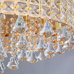 19'' Round Crystal Pendants LED Ceiling Lights Fixture Ceiling Lamp - Lamp Outdoor