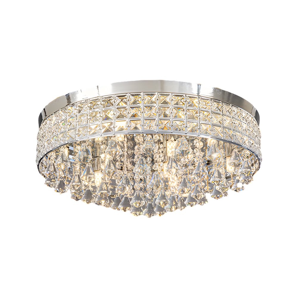 19'' Round Crystal Pendants LED Ceiling Lights Fixture Ceiling Lamp - Lamp Outdoor