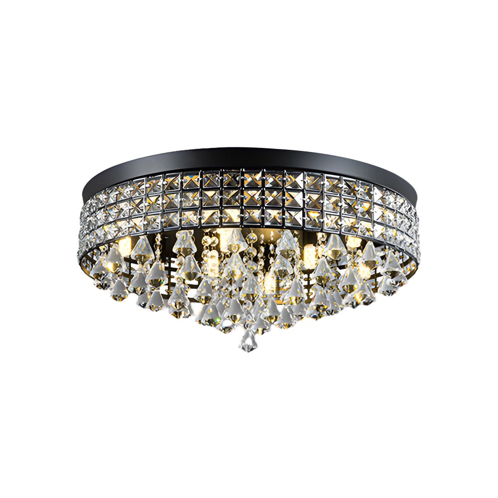 19'' Round Crystal Pendants LED Ceiling Lights Fixture Ceiling Lamp - Lamp Outdoor