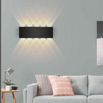 Ray Modern Rectangular Metal Outdoor Wall Lamp Water-Wave - Letslighting