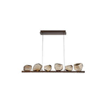 Irregular Glass Shade Stone Creative Cognac Color Modern Chandelier - Lamp Outdoor