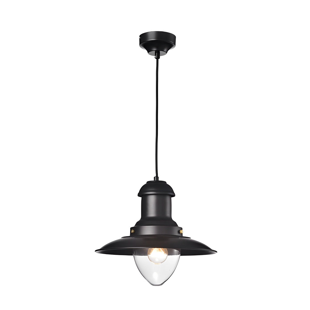 Round Retro Metal Hat Industrial Style Small Chandelier Pendant Lights - Lamp Outdoor