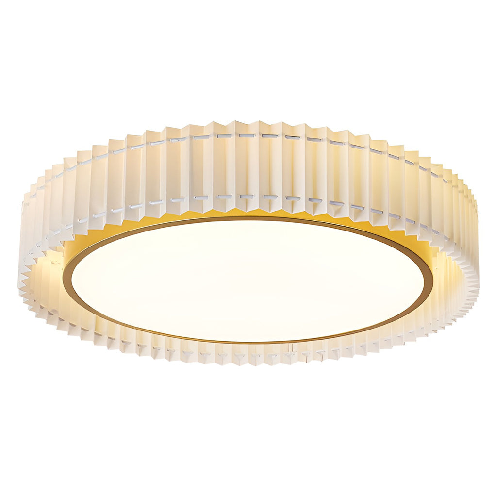Circular Pleated 3 Step Dimming Light LED Nordic Ceiling Light Chandeliers - Lamp Outdoor