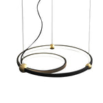 Circular Combination Creative Art Metal Black Post-Modern Chandelier - Lamp Outdoor