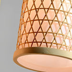 30'' Thin Cluster Cylinder Farmhouse Pendant Light Bamboo Pendant Lights - Lamp Outdoor