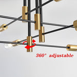 6-light LED Sputnik Design Nordic Semi-Flush Mount Lighting Chandelier - Lamp Outdoor