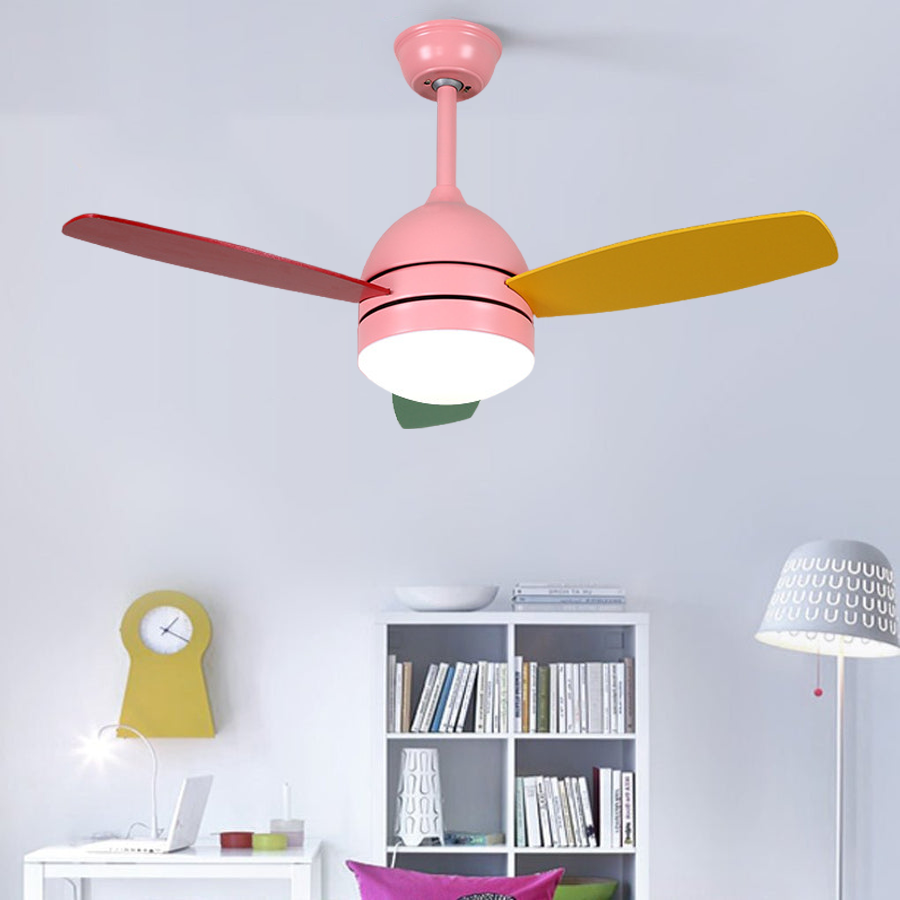 Modern Variable Frequency 6-gear Wind Speed Ultra Silent Kids Ceiling Fan - Lamp Outdoor