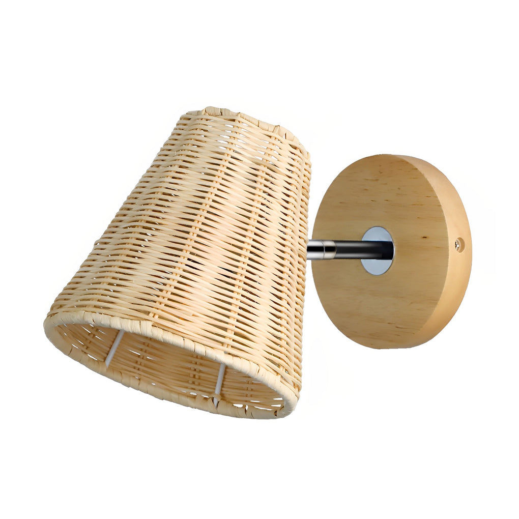 Minimalist Rattan Hand-woven 360° Adjustable Japanese-style Wall Lamp - Lamp Outdoor