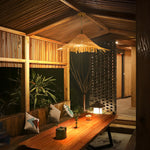 Caribbean Infused Bamboo Woven Pendant Light Burlywood Kitchen Lighting - Lamp Outdoor