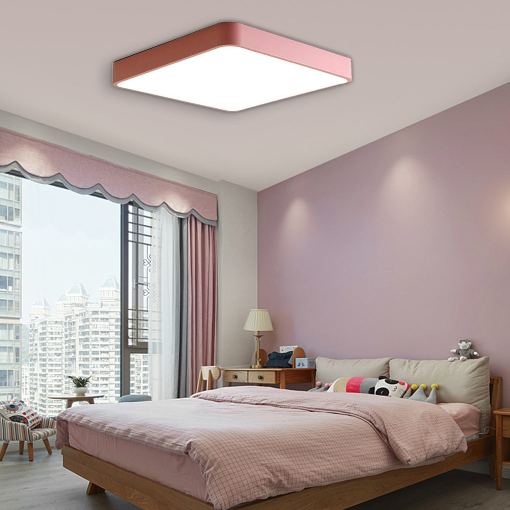 Square Modern Style Design Flush Mount Lighting Metal PVC Acrylic LED Bedroom Ceiling Lights - Lamp Outdoor