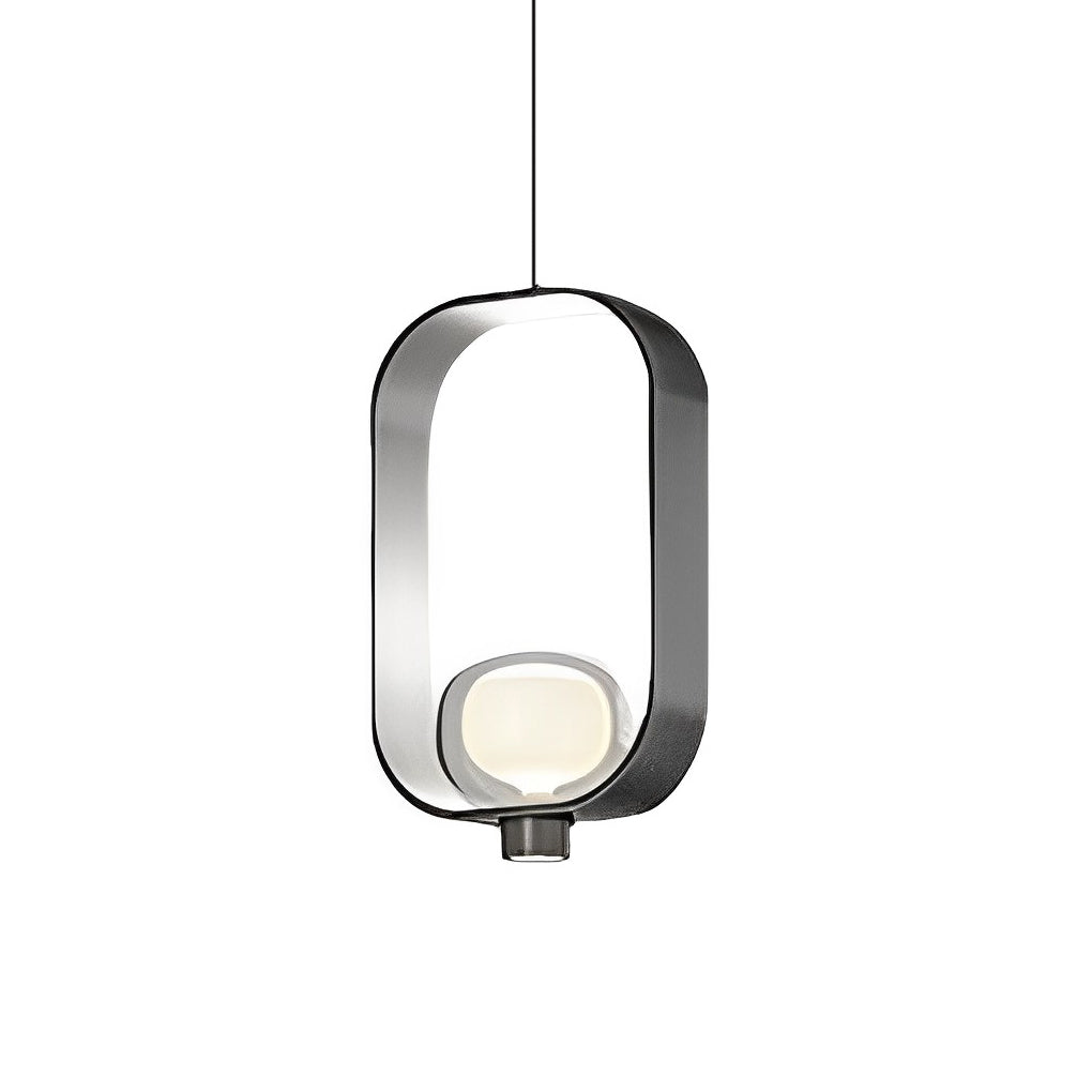 Rounded Rectangular Creative Electroplated Iron Glass Nordic Pendant Lights - Lamp Outdoor
