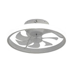 Round Inverter Mute LED Dimmable Modern Bladeless Ceiling Fans with Remote - Lamp Outdoor