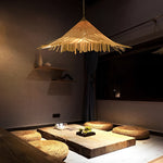 Caribbean Infused Bamboo Woven Pendant Light Burlywood Kitchen Lighting - Lamp Outdoor