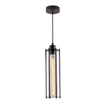 Retro Iron Energy-saving LED Black Industrial Style Pendant Light Fixture - Lamp Outdoor