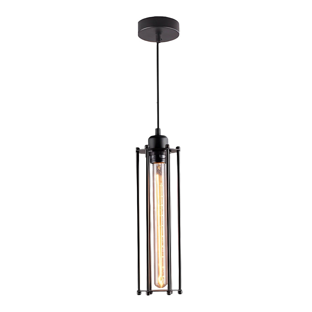 Retro Iron Energy-saving LED Black Industrial Style Pendant Light Fixture - Lamp Outdoor