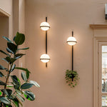 Valentina Modern Globe Metal Acrylic Solar Outdoor Wall Lamp Plant Pot - Letslighting