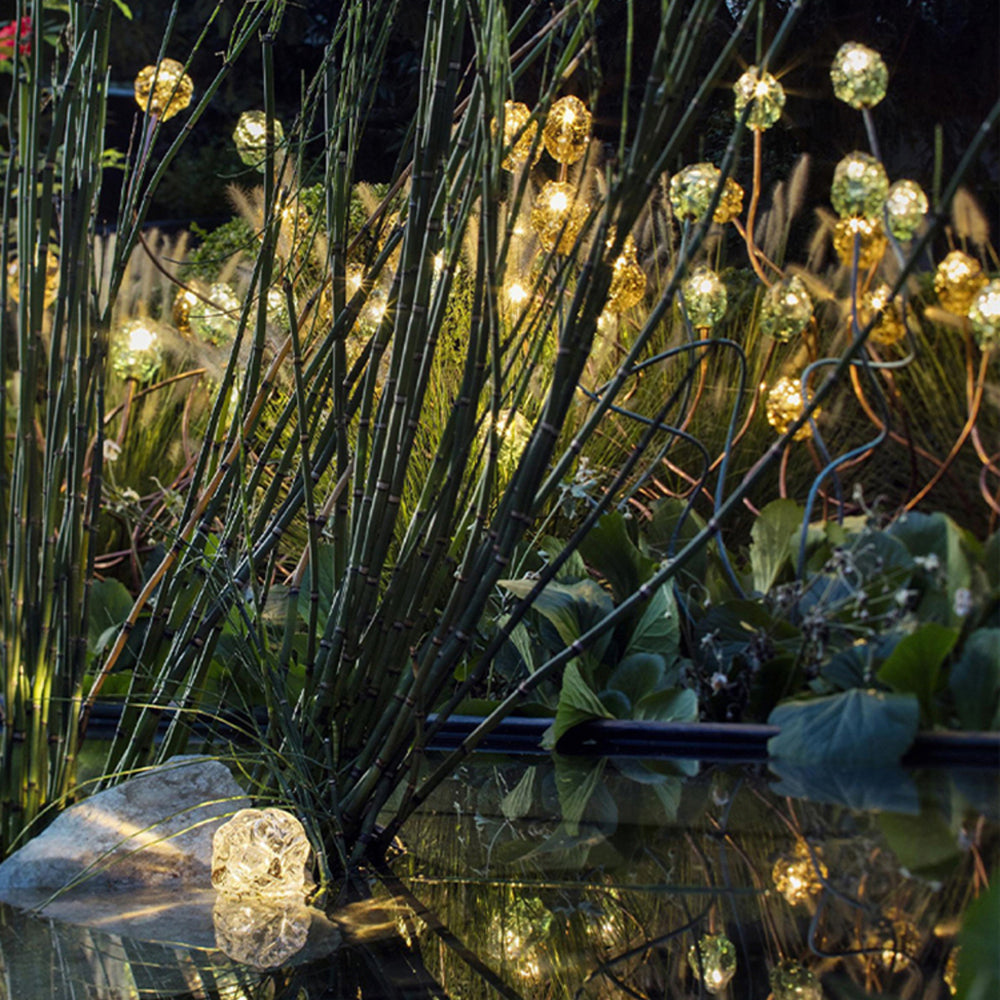 Arisha Decorative Flower Metal Glass Outdoor Ground Light - Letslighting