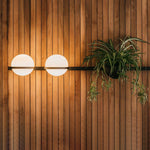 Valentina Modern Globe Metal Acrylic Solar Outdoor Wall Lamp Plant Pot - Letslighting