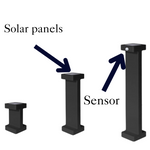 Ray Modern Metal T-Shaped Solar Outdoor Path Light - Lamp Outdoor