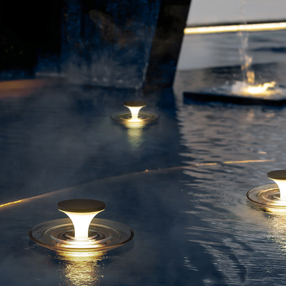 Ray Modern Round Outdoor Ground Lamp, Pool - Lamp Outdoor