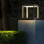 Ray Modern Rectangular Metal LED Outdoor Light Post - Lamp Outdoor