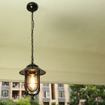Epoch Retro Lantern Metal Pendant Light Bronze - Lamp Outdoor