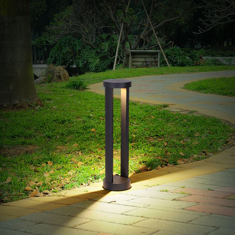 Ray Minimalist Cylindrical Hollow Solar Outdoor Path Light - Lamp Outdoor