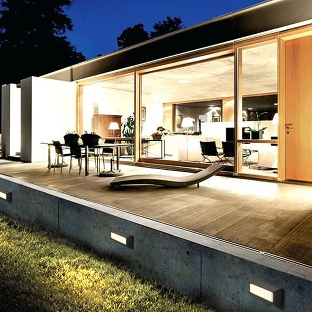 Ray Rectangular Outdoor Deck & Step Light, 2 Color, 9.1"x3.1" - Lamp Outdoor