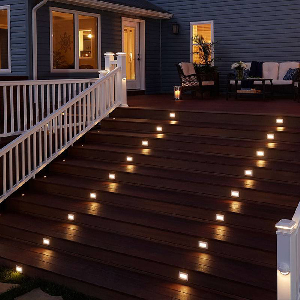 Ray Modern Metal Rectangular Waterproof Outdoor Deck Step Light - Lamp Outdoor