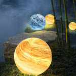 Aria Decorative Solar Acrylic Planet Outdoor Ground Light Milk Curry - Letslighting