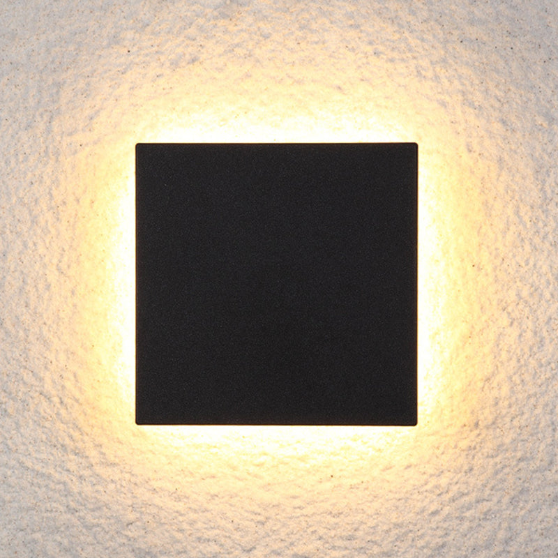 Ray Minimalist Round Square Outdoor Wall Lamp LED - Letslighting