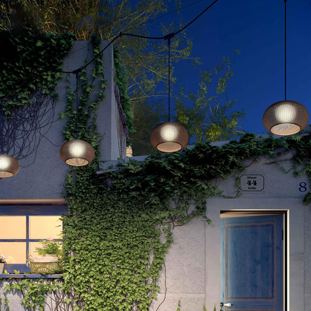 Ritta Modern Lantern Pendant Light, Coffee & Beige - Letslighting